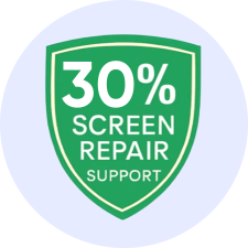 30 percent screen repair support